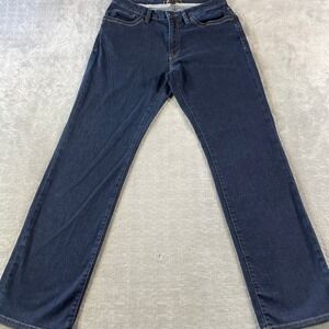 34 Heritage Jeans Charisma Men 34x32 Blue Relaxed Straight Leg Dark Wash Stretch
